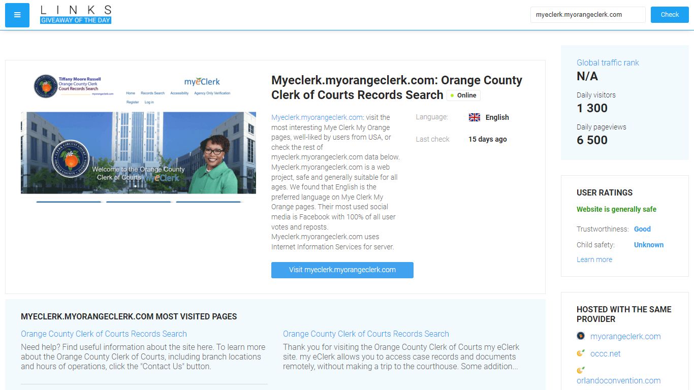 Myeclerk.myorangeclerk.com: Orange County Clerk of Courts Records ...